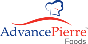 Advance Pierra Foods logo with blue and red writing