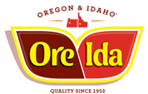 Oreida logo in red and yellow