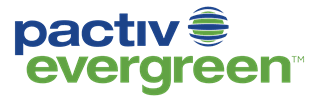 Pactiv Evergreen logo in blue and green writing